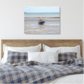 Boot bei Ebbe-Blick Leinwand drucken (Insitu (Schlafzimmer))