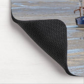 Boot bei Ebbe Mousepad (Ecke)