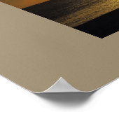 Boot bei Sonnenuntergang Poster (Ecke)