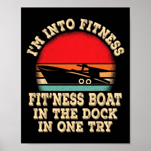 Boot Bootfahren Kapitän Poster (Vorne)