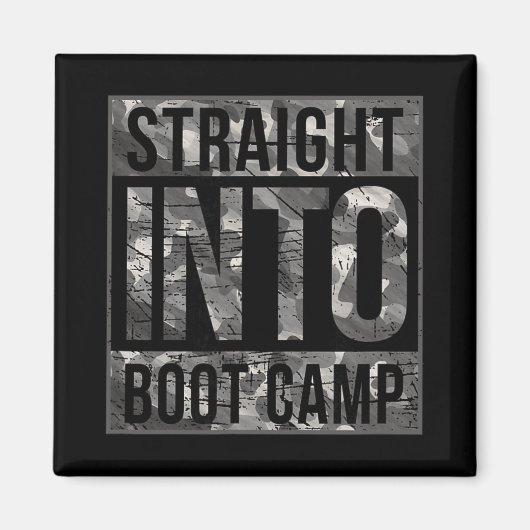 Boot Camp Basic Training Shirt For New Military Re Magnet (Vorne)