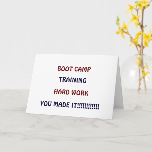 BOOT CAMP - DU HAST ES!!!! KARTE (Gelbe Blume)