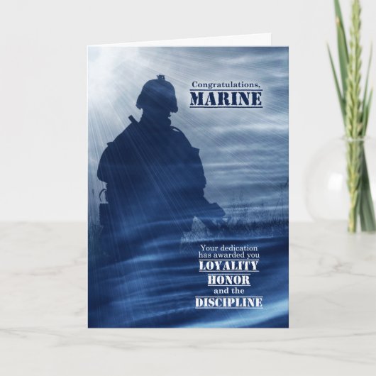 Boot Camp Graduate US Flagge Soldier Card Karte (Vorderseite)