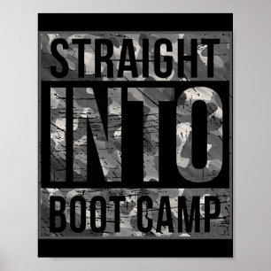Boot Camp Grundausbildungsshirt für neue Militärre Poster