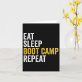 Boot Camp Military Bootcamp Fitness Karte (Gelbe Blume)