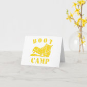 Boot Camp Military Bootcamp Fitness Workout Distre Karte (Gelbe Blume)