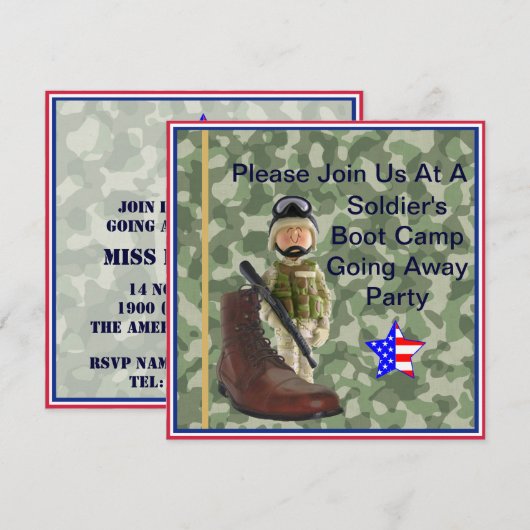 Boot Camp von White Soldier startet Einladung (Vorne/Hinten)