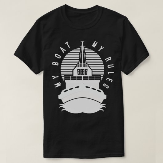 Boot Captain Gift T-Shirt (Design vorne)