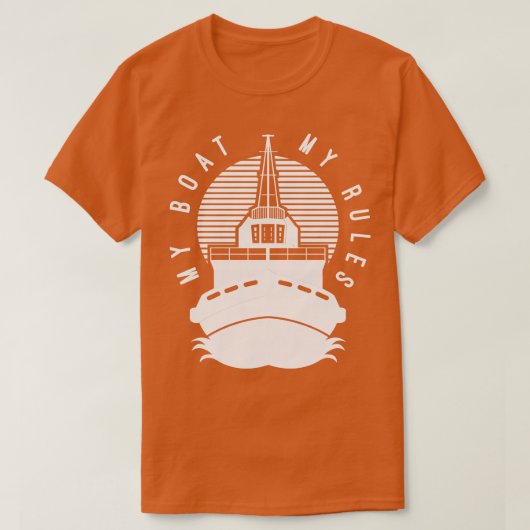 Boot Captain Gift T-Shirt (Design vorne)