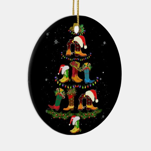 Boot Christmas Tree Line Tanz Funny Dancing Boots Keramik Ornament (Rechts)