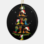 Boot Christmas Tree Line Tanz Funny Dancing Boots Keramik Ornament (Links)