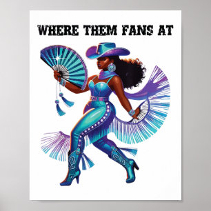 Boot Cowboy Western Cowgirl Linedance, wo sie F Poster