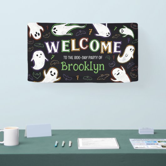 Boot-Day-Party von Fledermäusen und Geistern Willk Banner (Messe)