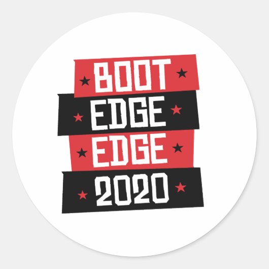 Boot Edge Edge 2020 Runder Aufkleber (Vorderseite)