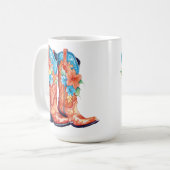 Boot Floral Design 15 oz Klassische Tasse (Vorderseite Links)
