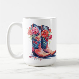 Boot Floral Design 15 oz Klassische Tasse