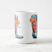 Boot Floral Design 15 oz Klassische Tasse (Mittel)