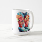 Boot Floral Design 15 oz Klassische Tasse (VorderseiteRechts)