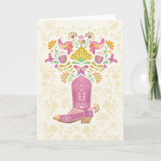 Boot & Flowers Klappkarte Karte