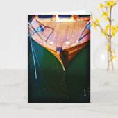 Boot, Grußkarte Karte (Gelbe Blume)