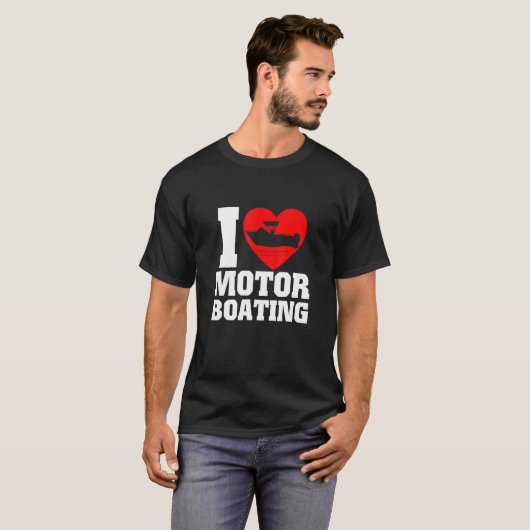 Boot-I-Liebe-Motorboot T-Shirt (Vorne ganz)
