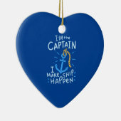 Boot - Ich bin der Kapitän Keramik Ornament (Rechts)