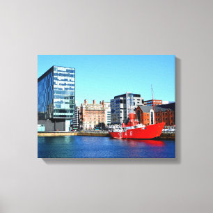 Boot im Albert Dock Leinwanddruck