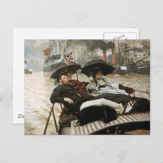 Boot im Hafen Postkarte (Vorne/Hinten)