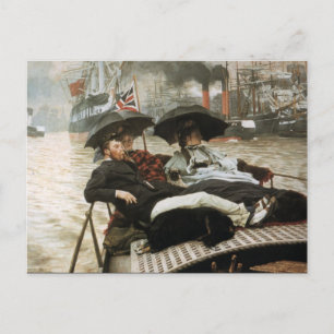 Boot im Hafen Postkarte