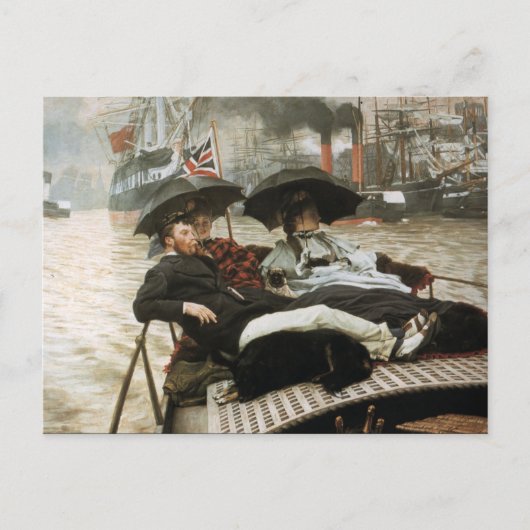 Boot im Hafen Postkarte (Vorderseite)