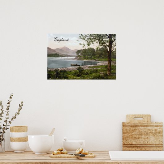 Boot im Lake District, England (1900) Poster (Küche)