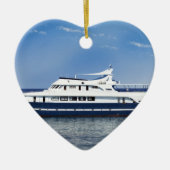 Boot im Meer Keramik Ornament (Vorne)