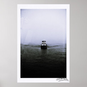 Boot im Nebel Poster