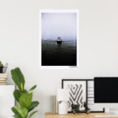 Boot im Nebel Poster (Heimbüro)