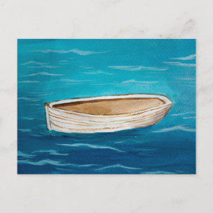 Boot im Ozean Blaues Meer Postkarte