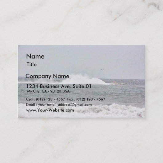 Boot im Rennen Visitenkarte (Vorderseite)