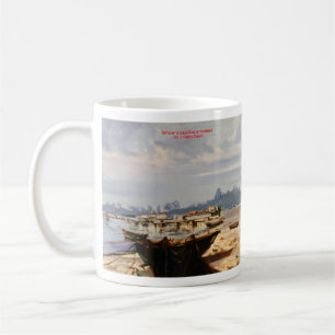Boot im Strand/Boat on the beach Kaffeetasse