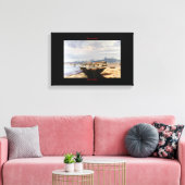 Boot im Strand Leinwanddruck (Insitu (Wohnzimmer))