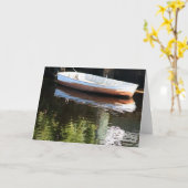 Boot im Wasser Karte (Gelbe Blume)