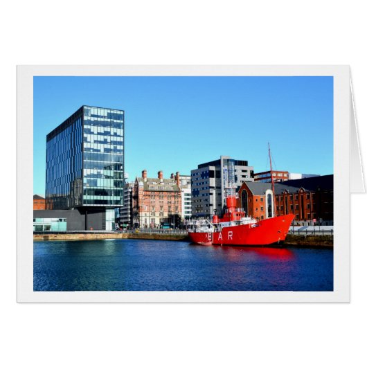 Boot in der Albert Dock Liverpool-Karte (Vorderseite (Horizontal))