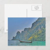 Boot in der Bucht von Koh Phi Phi Postkarte (Vorne/Hinten)
