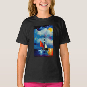 Boot in der Nacht T-Shirt