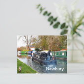 Boot in Newbury Postkarte (Stehend Vorderseite)