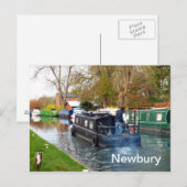 Boot in Newbury Postkarte (Vorne/Hinten)