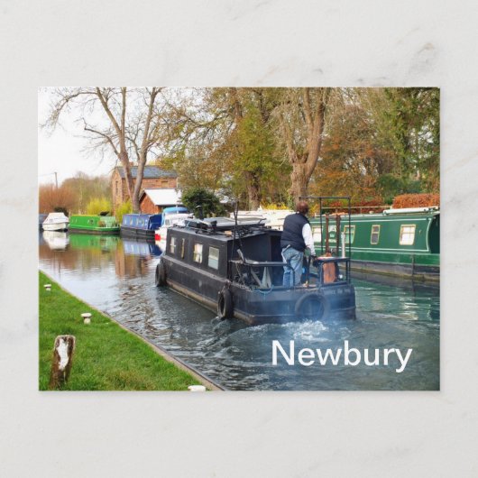 Boot in Newbury Postkarte (Vorderseite)