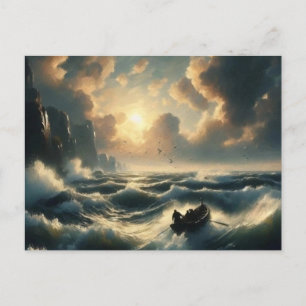 Boot in Rough Waters, Postkarte
