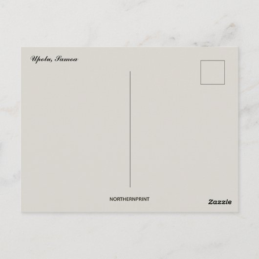 Boot in Upolu Samoa Postkarte (Rückseite)