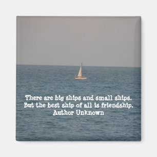 Boot Meer-mit am Freundschafts-Zitat Magnet