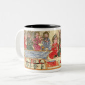 Boot mit Automaten, Illustration Zweifarbige Tasse (Vorderseite Links)