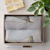 Boot mit Lila Lilacs-Malerei Decoupage Seidenpapier (Geschenk)